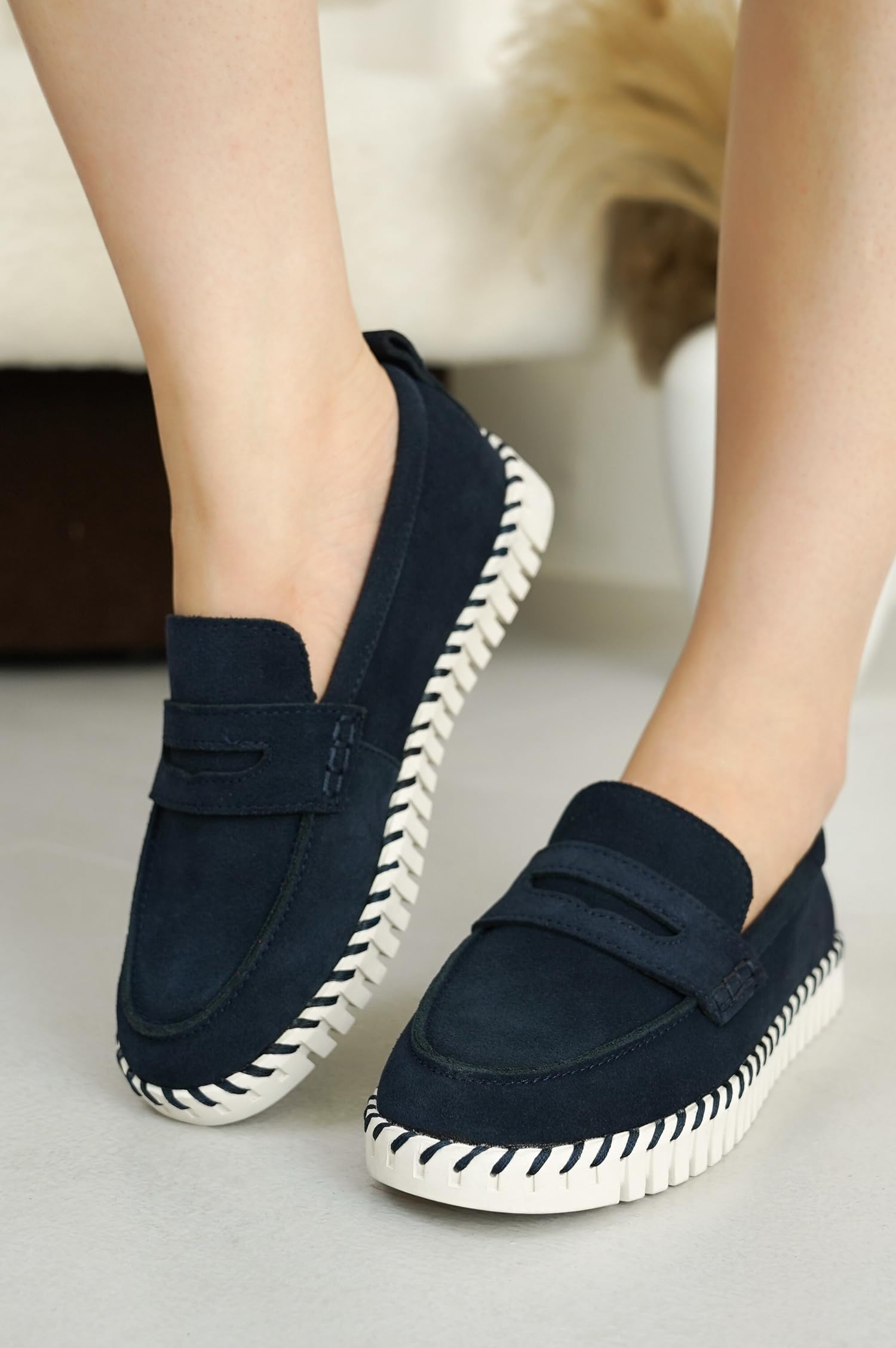 Project Cloud | "Filide-1" Women's Loafers | Genuine Leather | ProjectPlush | Lightweight | Non-Slip