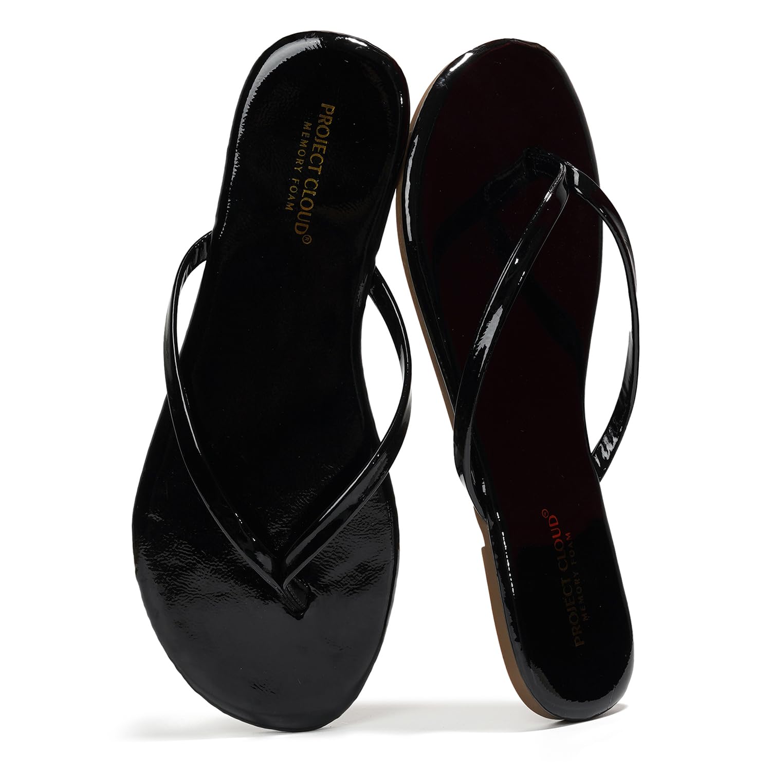 Project Cloud | "Foundations" Vegan Leather Women Flip Flops | Memory Foam | Lightweight | Non-Slip