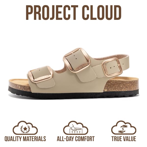Project Cloud Women's | Genuine Leather Summer Sandals | Memory Foam Insole | Lightweight | Anti-Slip - Garda - Project Cloud - Sandals -Shop Project Cloud premium footwear Now!