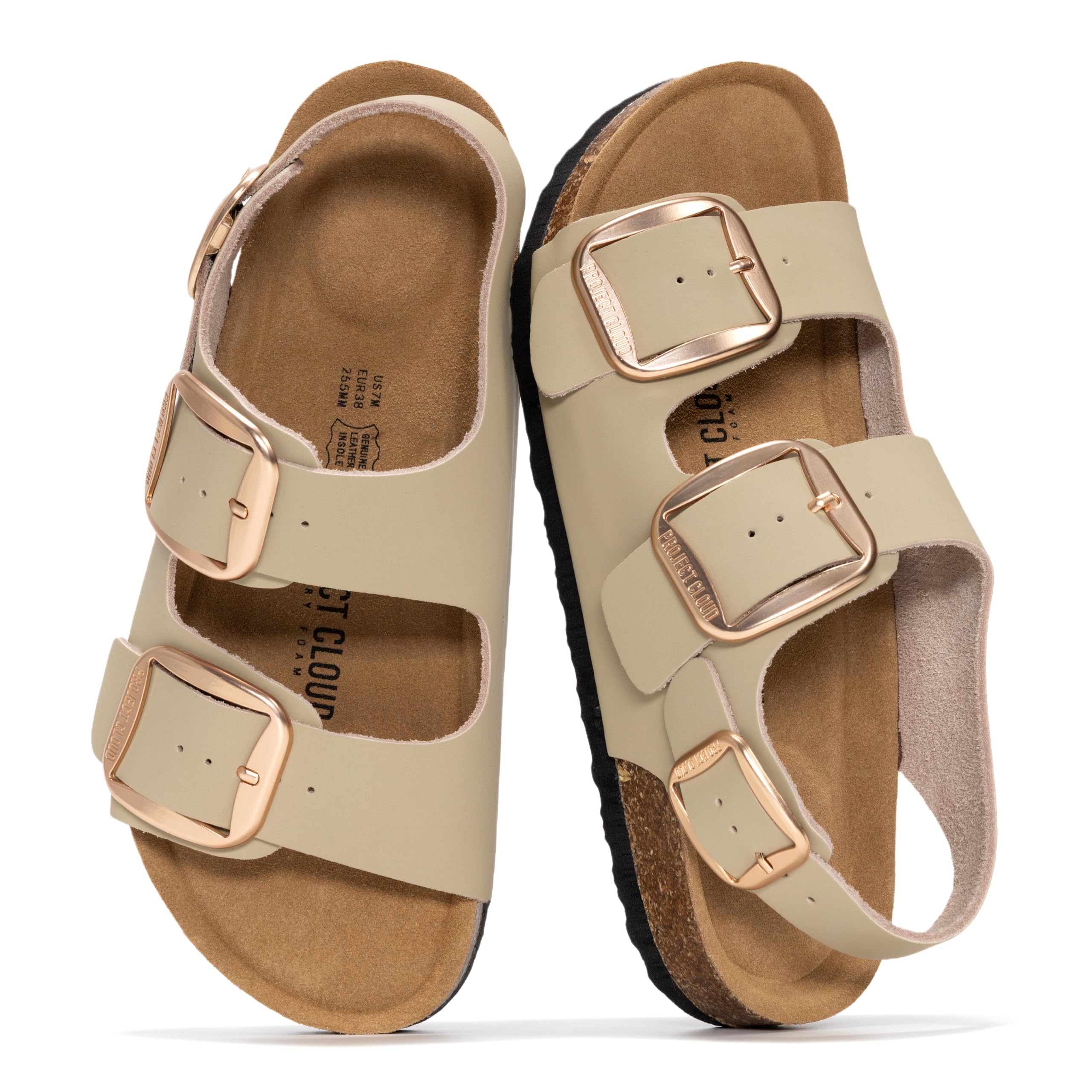 Project Cloud Women's | Genuine Leather Summer Sandals | Memory Foam Insole | Lightweight | Anti-Slip - Garda - Project Cloud - Sandals -Shop Project Cloud premium footwear Now!