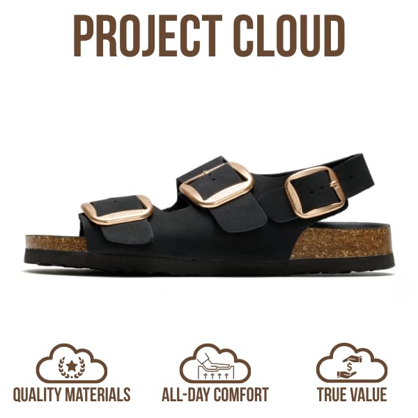 Project Cloud Women's | Genuine Leather Summer Sandals | Memory Foam Insole | Lightweight | Anti-Slip - Garda