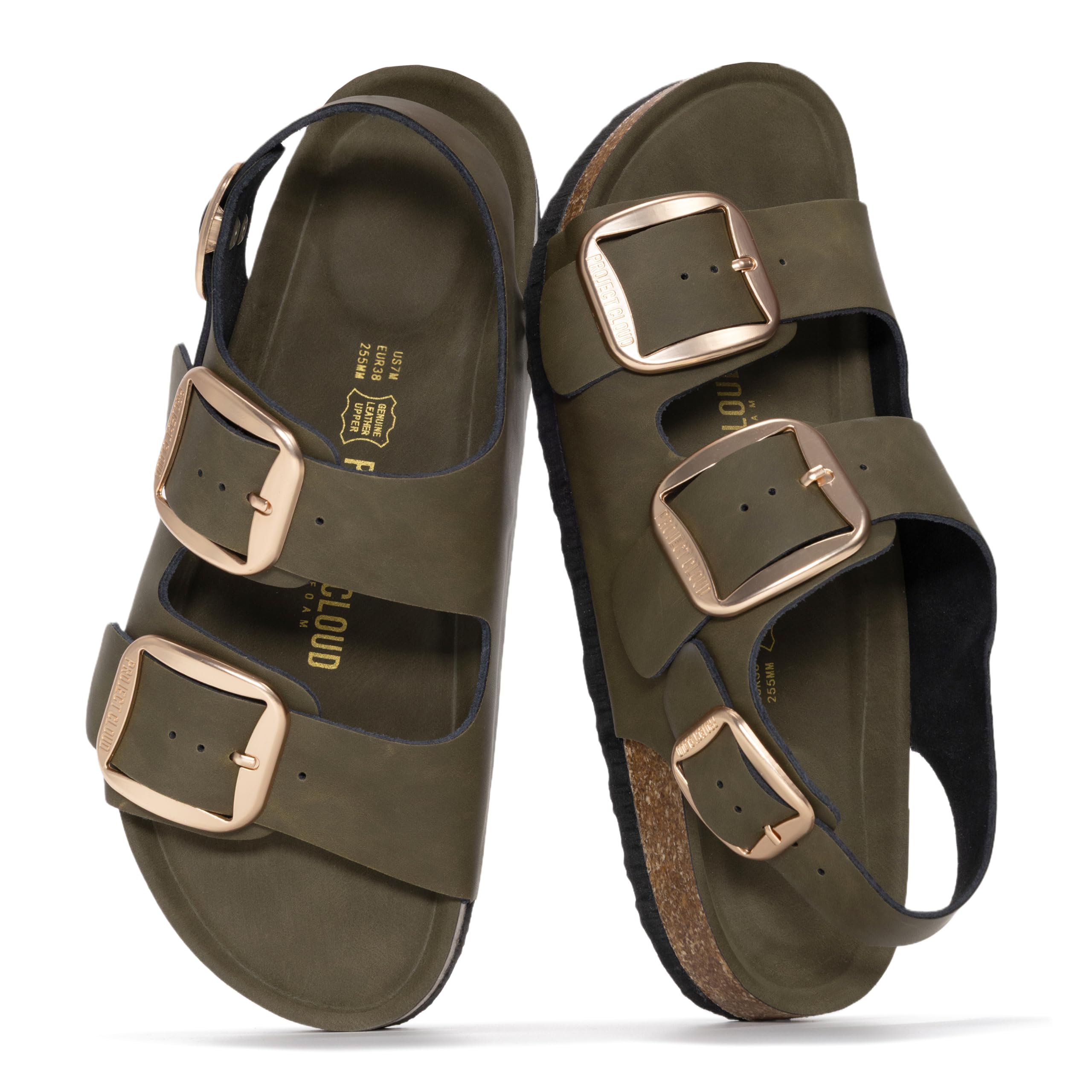 Project Cloud Women's | Genuine Leather Summer Sandals | Memory Foam Insole | Lightweight | Anti-Slip - Garda