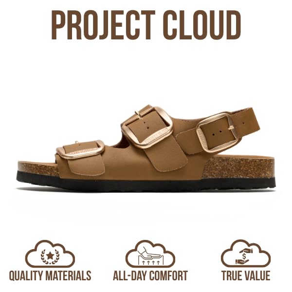 Project Cloud Women's | Genuine Leather Summer Sandals | Memory Foam Insole | Lightweight | Anti-Slip - Garda