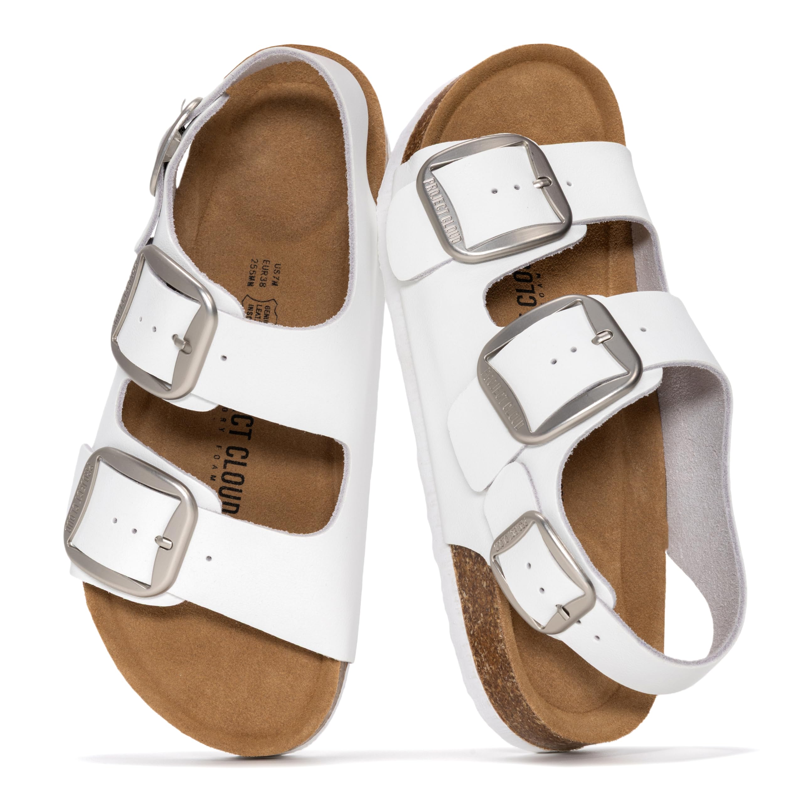 Project Cloud Women's | Genuine Leather Summer Sandals | Memory Foam Insole | Lightweight | Anti-Slip - Garda