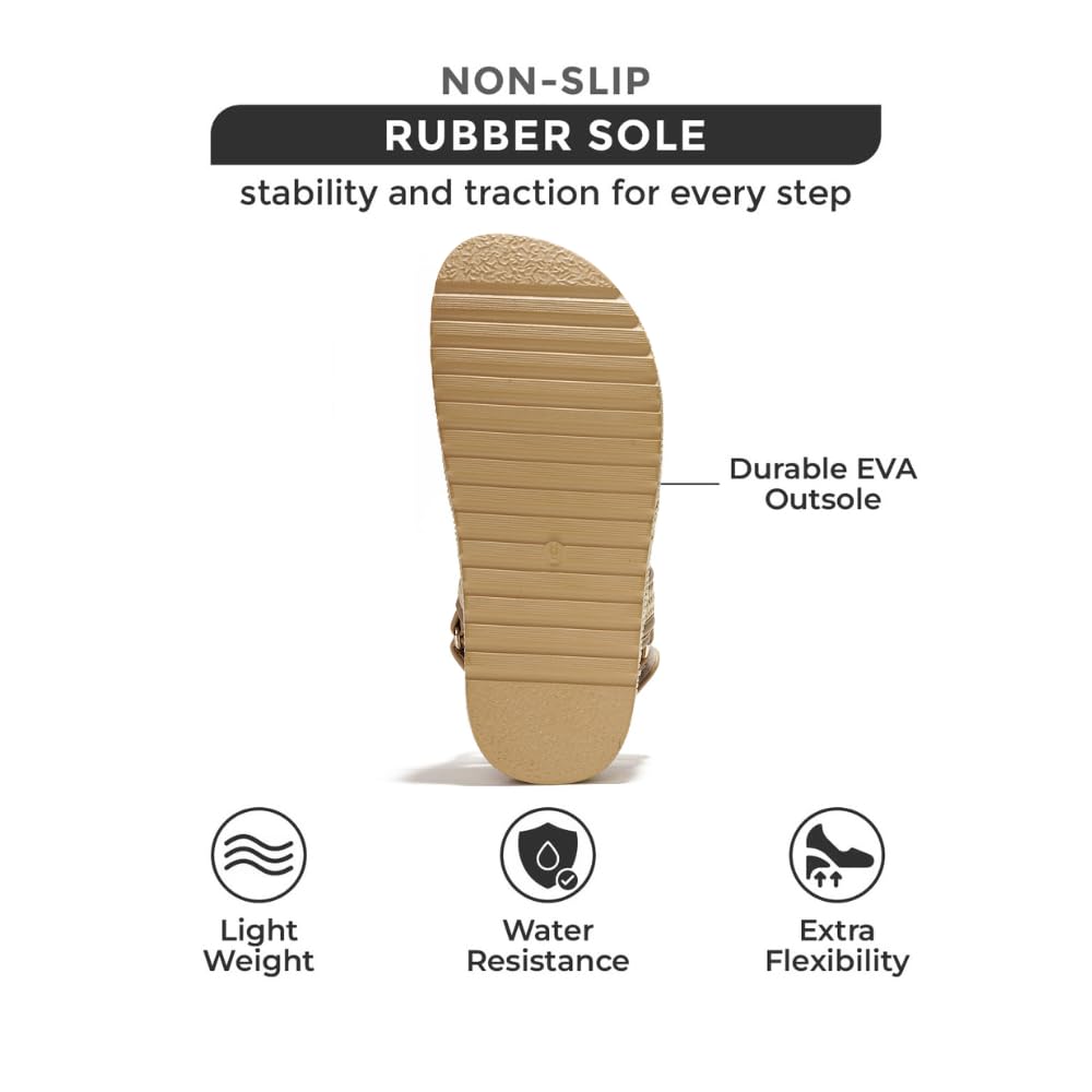 Project Cloud Women's | Chic Wedge Sandals for Women | Memory Foam Insole | Lightweight | Non-Slip - Ginevra