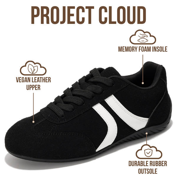 Project Cloud | "Goal" Sneakers for Women | Memory Foam Technology | Lightweight | Non-Slip