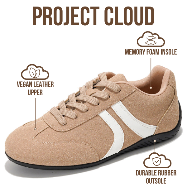 Project Cloud | "Goal" Sneakers for Women | Memory Foam Technology | Lightweight | Non-Slip