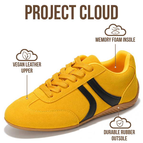 Project Cloud | "Goal" Sneakers for Women | Memory Foam Technology | Lightweight | Non-Slip