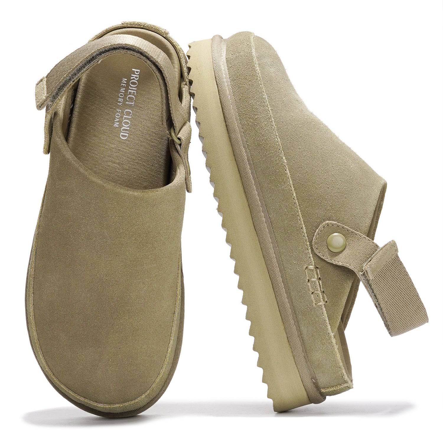 Goldstar Genuine Suede Clogs for Women