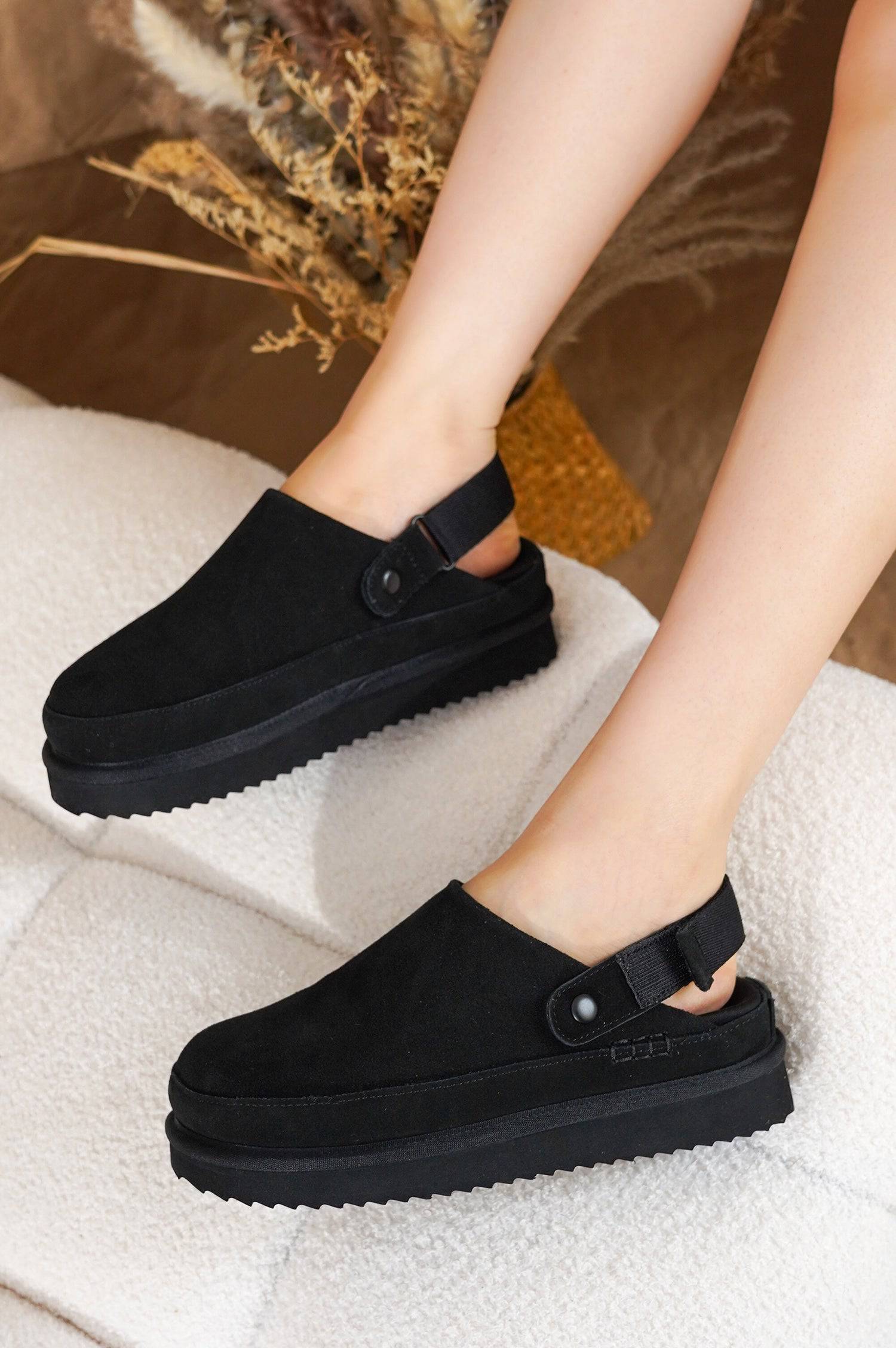 Goldstar Genuine Suede Clogs for Women