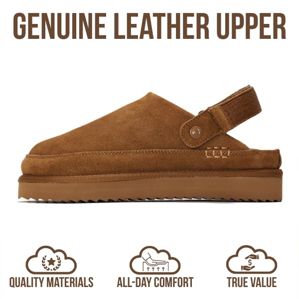 Project Cloud Women's | Genuine Suede Clogs for Women | Memory Foam | Lightweight | Non-Slip - Goldstar