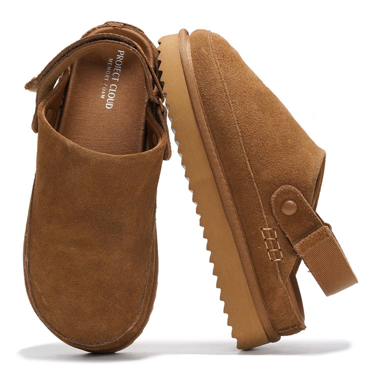 Goldstar Genuine Suede Clogs for Women