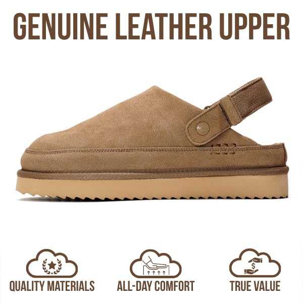 Project Cloud Women's | Genuine Suede Clogs for Women | Memory Foam | Lightweight | Non-Slip - Goldstar