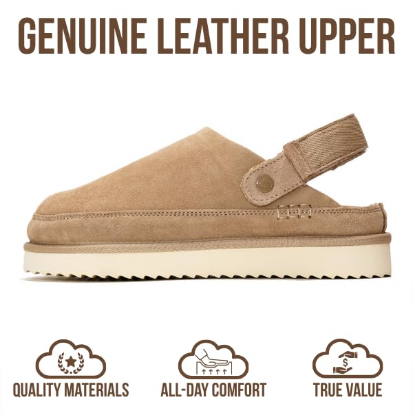 Project Cloud Women's | Genuine Suede Clogs for Women | Memory Foam | Lightweight | Non-Slip - Goldstar