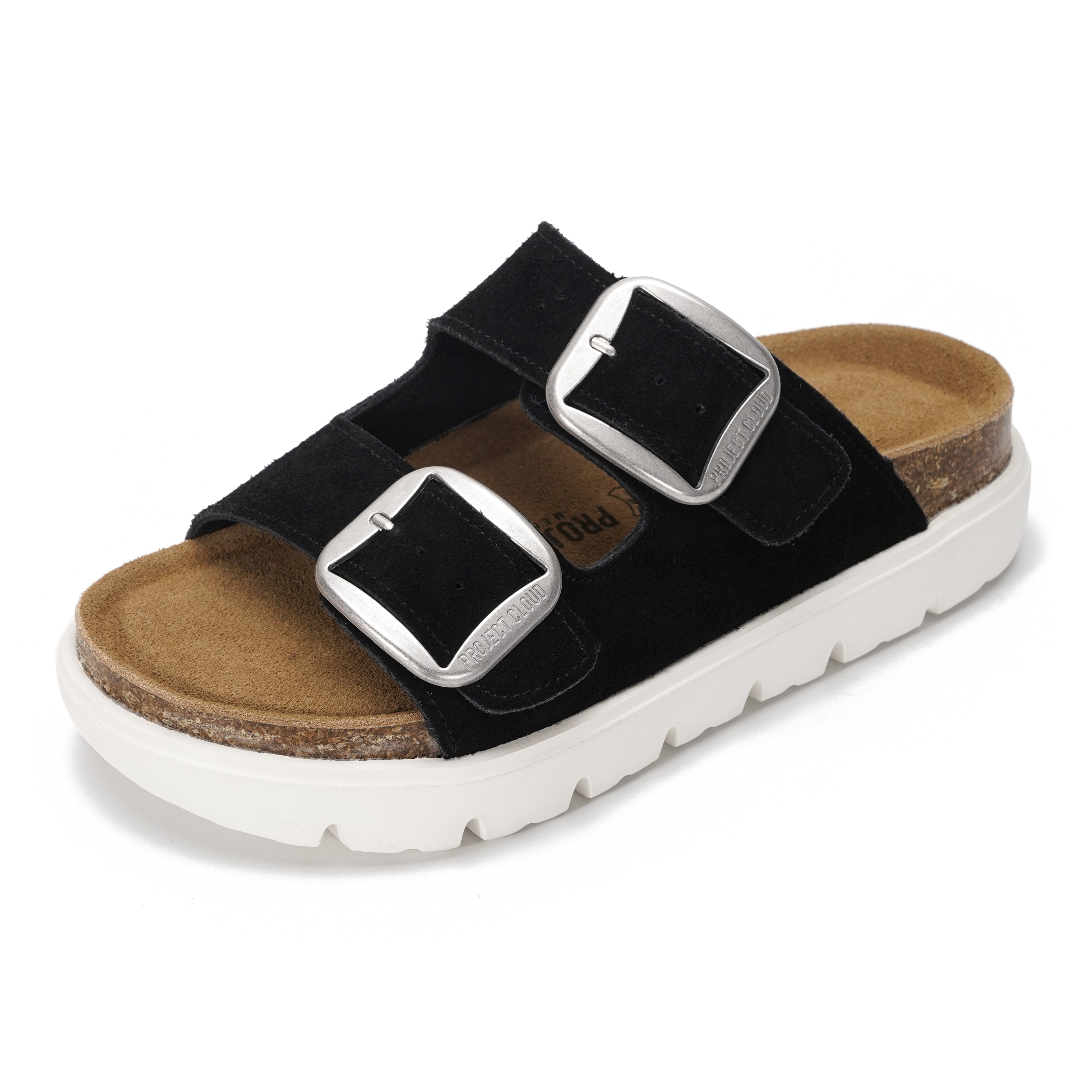 Project Cloud Women's | Genuine Leather Platform Sandals | ProjectPlush | Non-Slip - Greece Chunky