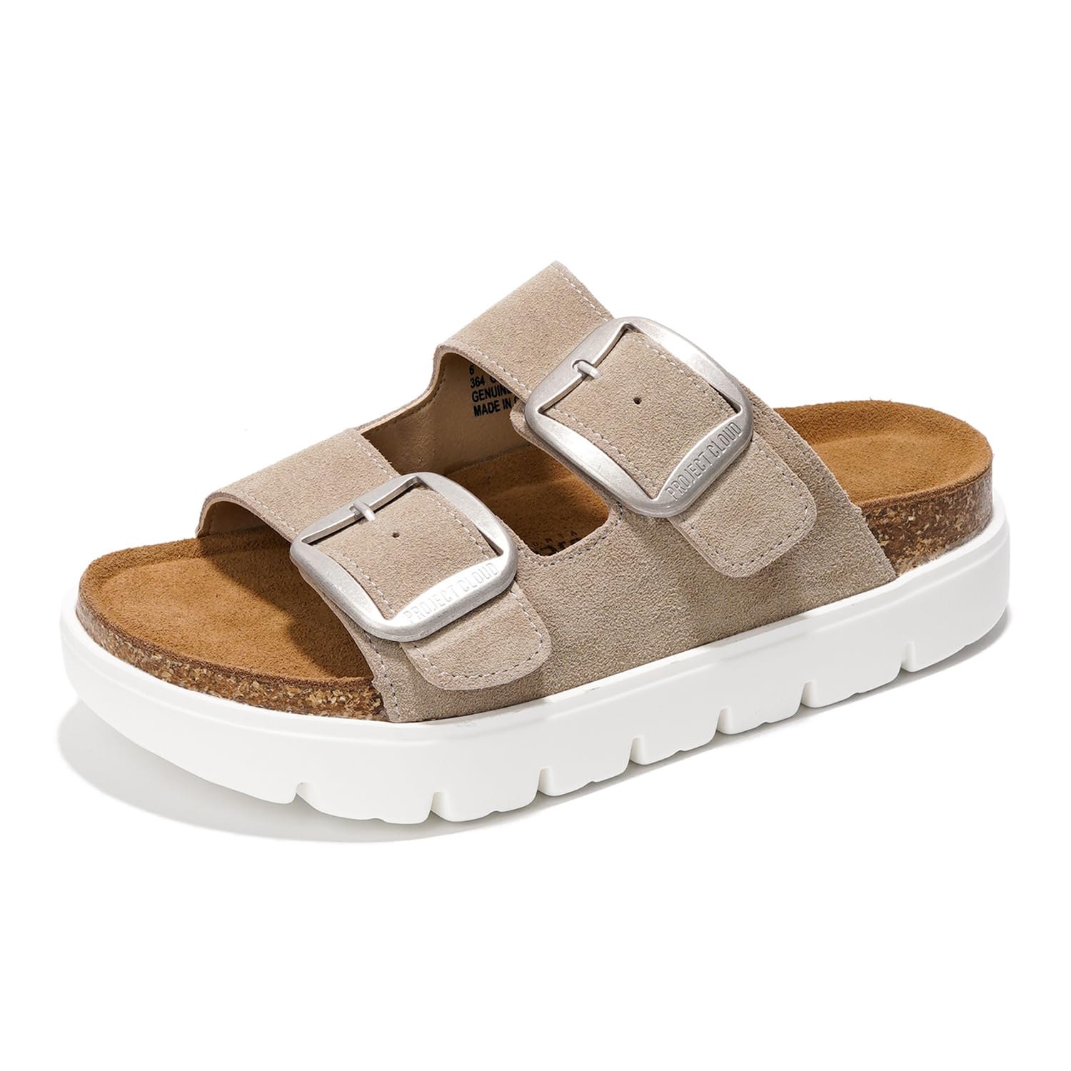 Project Cloud | "Greece Chunky" Women Platform Sandals | Genuine Leather | ProjectPlush | Non-Slip