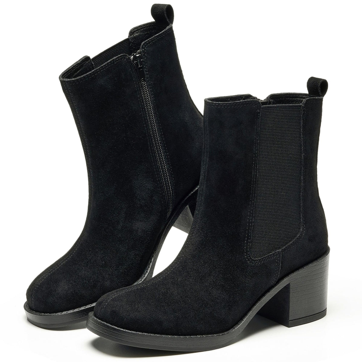 Project Cloud Women's | 100% Genuine Leather Heeled Chelsea Boots | SmartFoam Insole | Lightweight | Non-Slip - Hannah - Project Cloud - Boots -Shop Project Cloud premium footwear Now!