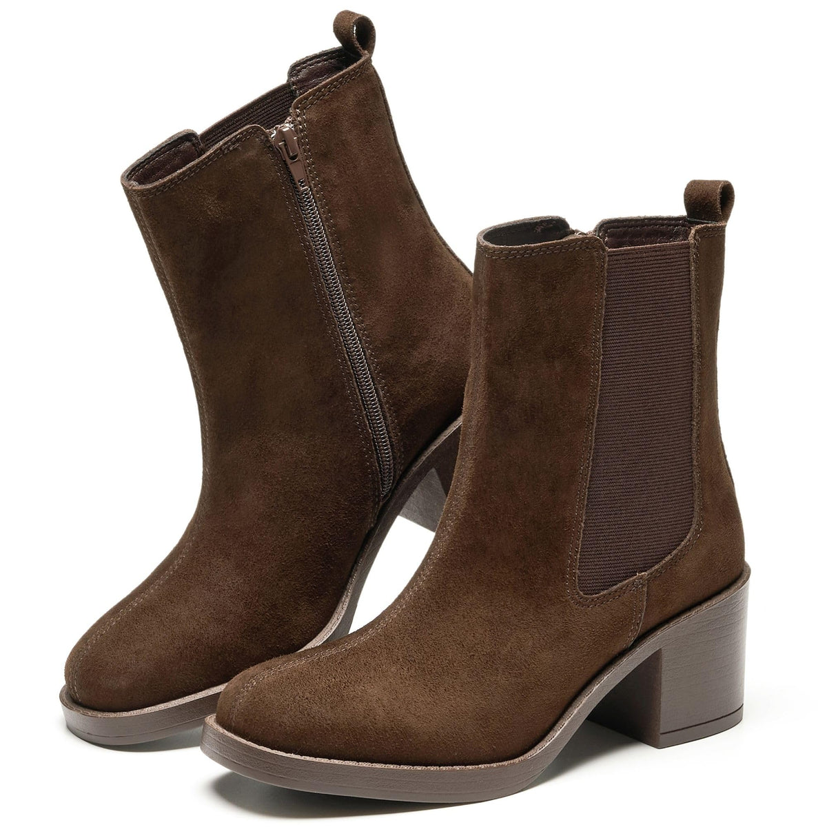 Project Cloud Women's | 100% Genuine Leather Heeled Chelsea Boots | SmartFoam Insole | Lightweight | Non-Slip - Hannah - Project Cloud - Boots -Shop Project Cloud premium footwear Now!