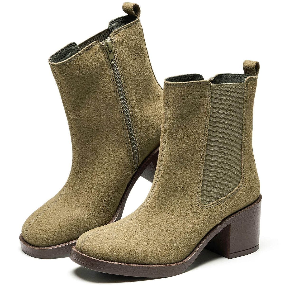 Project Cloud Women's | 100% Genuine Leather Heeled Chelsea Boots | SmartFoam Insole | Lightweight | Non-Slip - Hannah - Project Cloud - Boots -Shop Project Cloud premium footwear Now!