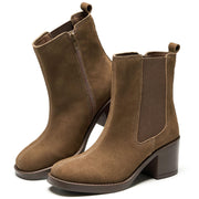 Project Cloud Women's | 100% Genuine Leather Heeled Chelsea Boots | SmartFoam Insole | Lightweight | Non-Slip - Hannah - Project Cloud - Boots -Shop Project Cloud premium footwear Now!