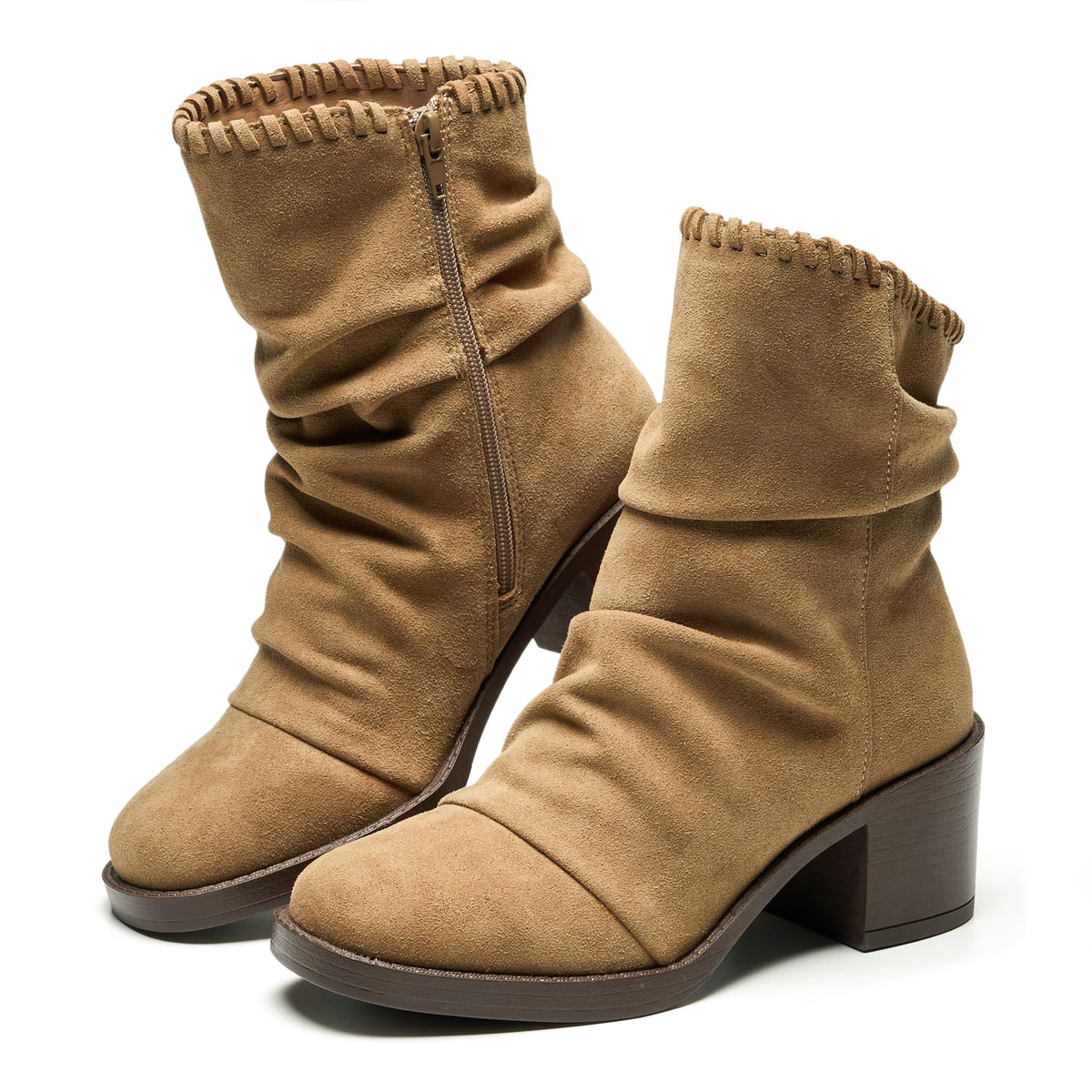 Project Cloud Women's | 100% Genuine Leather Ankle Slouch Boots | High Density Foam Insole | Lightweight | Non-Slip - Harmony - Project Cloud - Boots -Shop Project Cloud premium footwear Now!