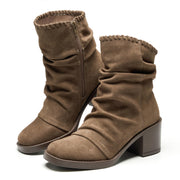 Project Cloud Women's | 100% Genuine Leather Ankle Slouch Boots | High Density Foam Insole | Lightweight | Non-Slip - Harmony - Project Cloud - Boots -Shop Project Cloud premium footwear Now!