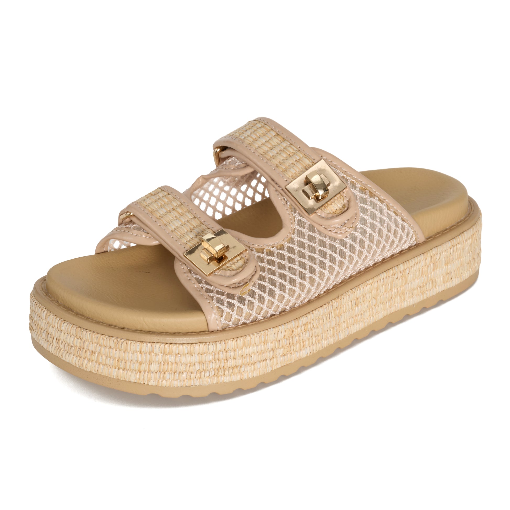 Project Cloud Women's | Genuine Leather Platform Sandals | Memory Foam Insole | Lightweight | Non-Slip - Havana - Project Cloud - Sandals -Shop Project Cloud premium footwear Now!