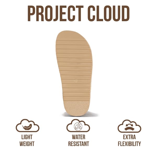 Project Cloud Women's | Genuine Leather Platform Sandals | Memory Foam Insole | Lightweight | Non-Slip - Havana - Project Cloud - Sandals -Shop Project Cloud premium footwear Now!
