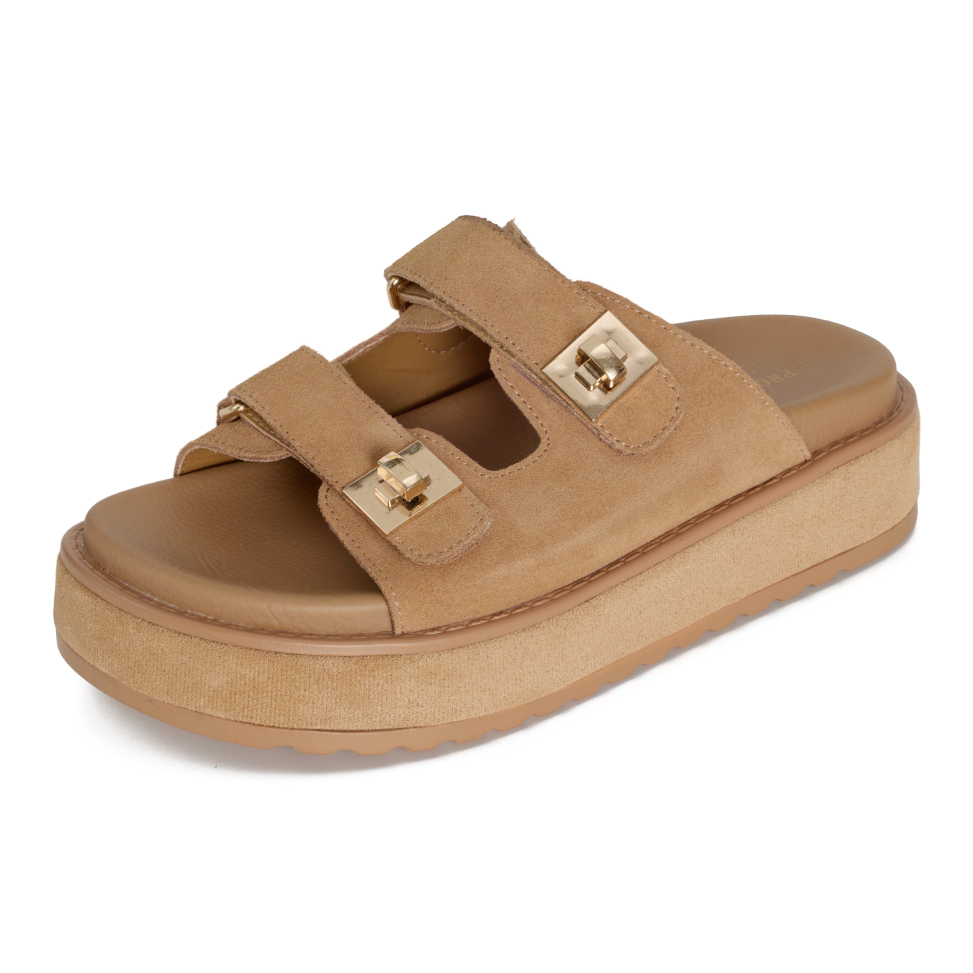 Project Cloud Women's | Genuine Leather Platform Sandals | Memory Foam Insole | Lightweight | Non-Slip - Havana - Project Cloud - Sandals -Shop Project Cloud premium footwear Now!