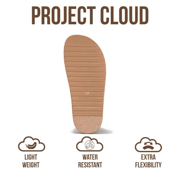 Project Cloud Women's | Genuine Leather Platform Sandals | Memory Foam Insole | Lightweight | Non-Slip - Havana - Project Cloud - Sandals -Shop Project Cloud premium footwear Now!
