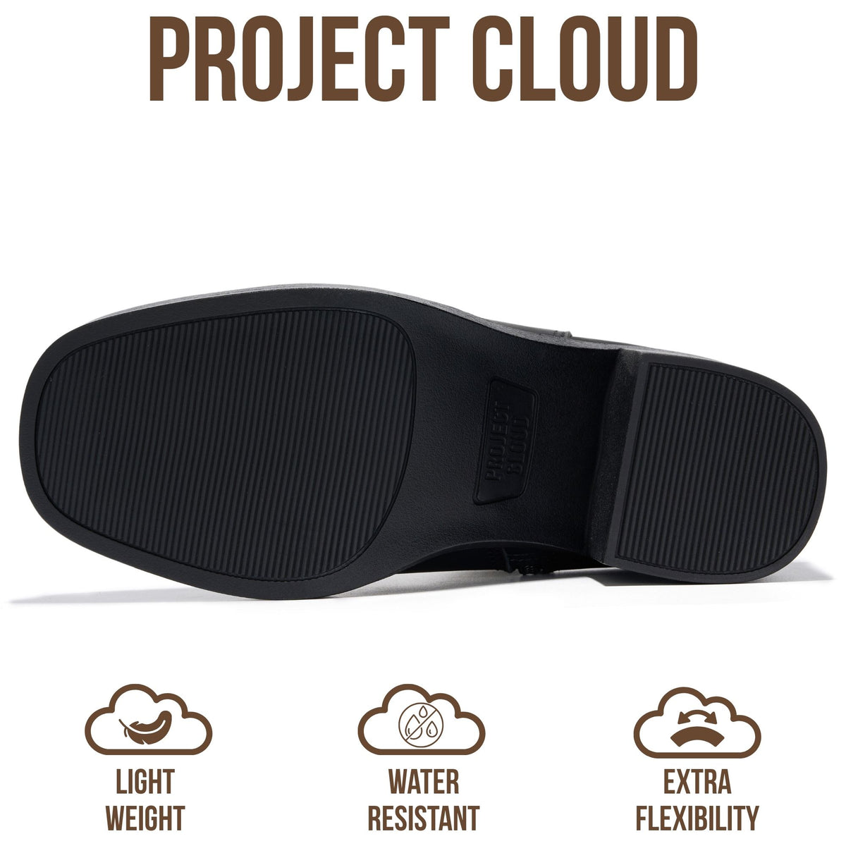 Project Cloud Women's | Genuine Leather Heeled Boots | Smart Foam | Lightweight | Non-Slip - Hazel