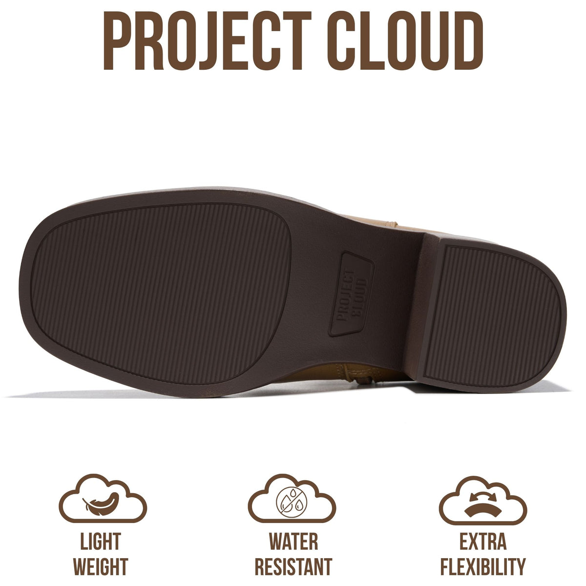 Project Cloud Women's | Genuine Leather Heeled Boots | Smart Foam | Lightweight | Non-Slip - Hazel
