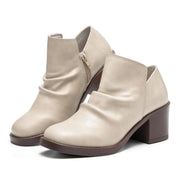 Project Cloud Women's | Genuine Leather Heeled Boots | Smart Foam | Lightweight | Non-Slip - Hazel