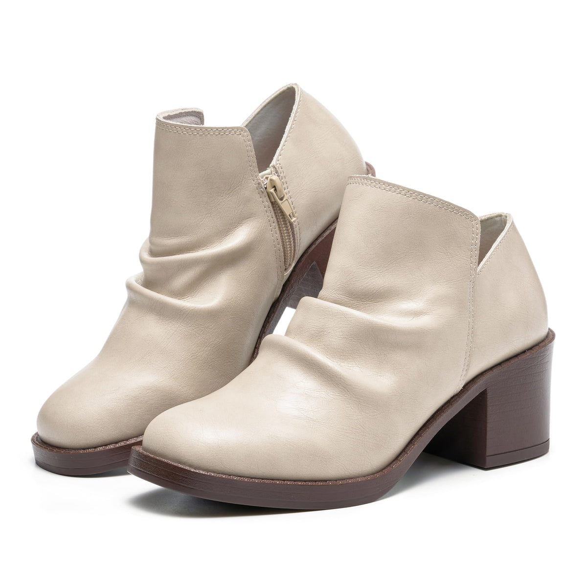 Project Cloud Women's | Genuine Leather Heeled Boots | Smart Foam | Lightweight | Non-Slip - Hazel
