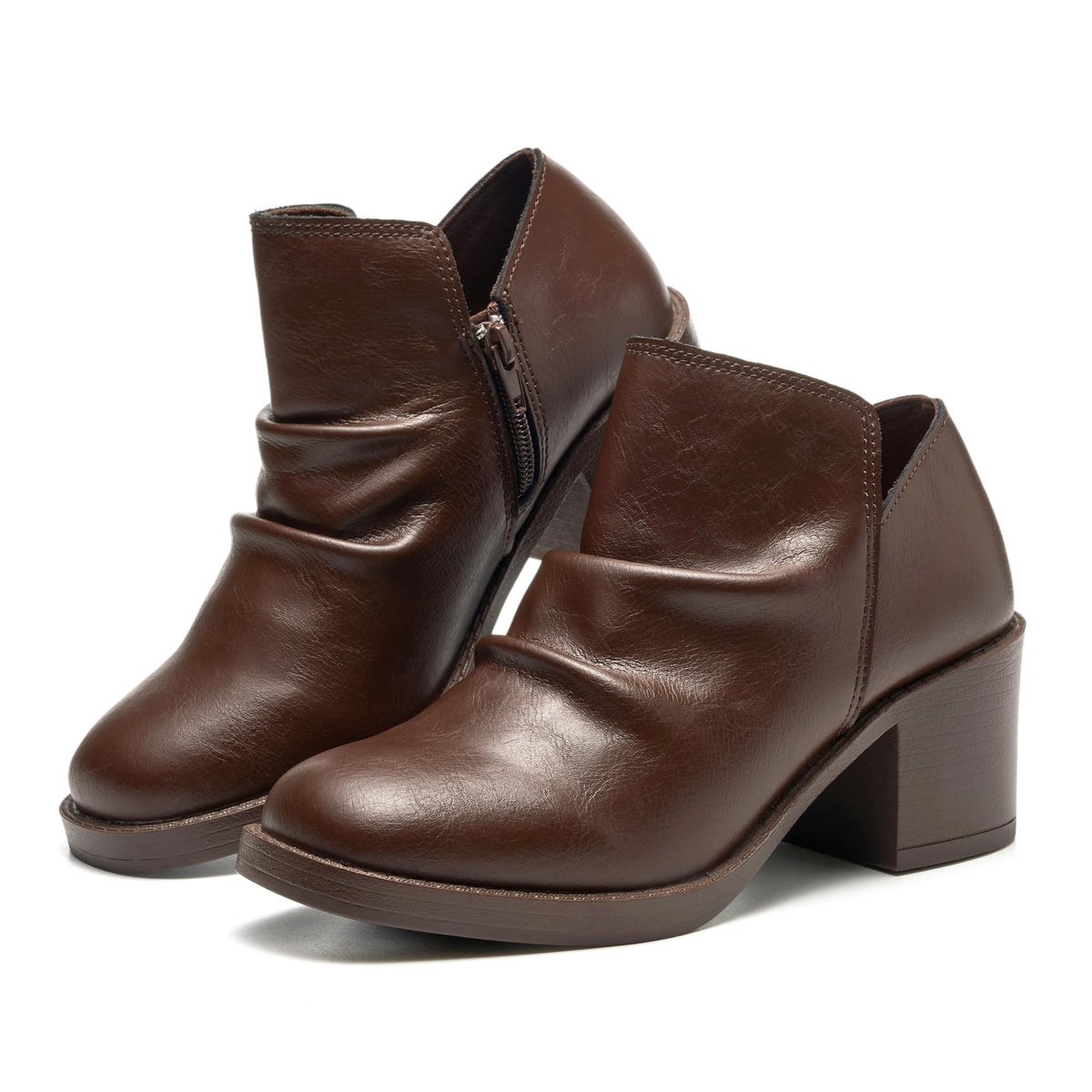 Project Cloud Women's | Genuine Leather Heeled Boots | Smart Foam | Lightweight | Non-Slip - Hazel
