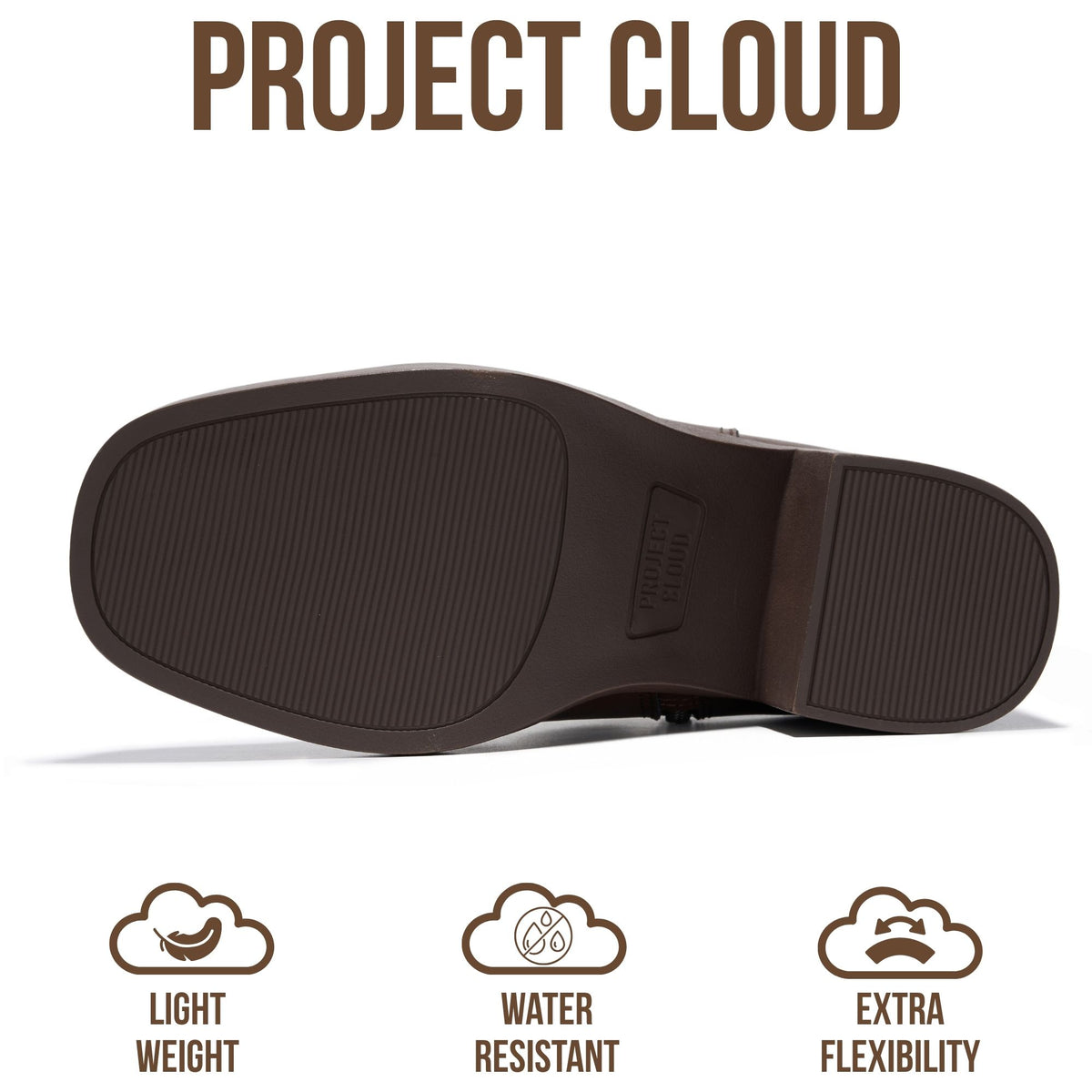 Project Cloud Women's | Genuine Leather Heeled Boots | Smart Foam | Lightweight | Non-Slip - Hazel