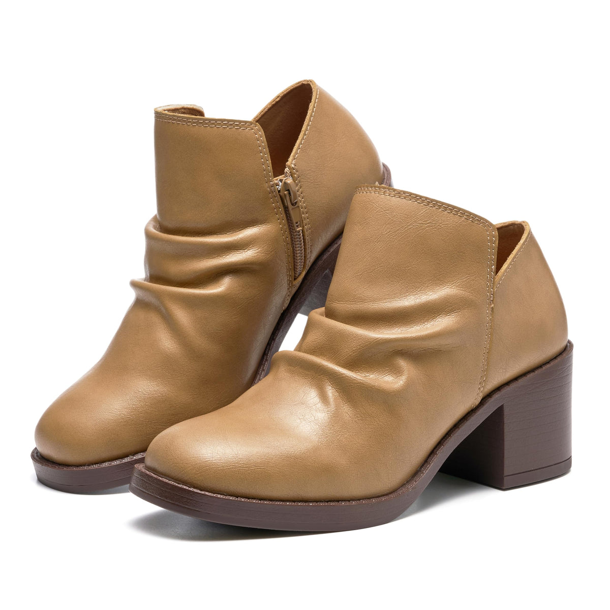 Project Cloud Women's | Genuine Leather Heeled Boots | Smart Foam | Lightweight | Non-Slip - Hazel