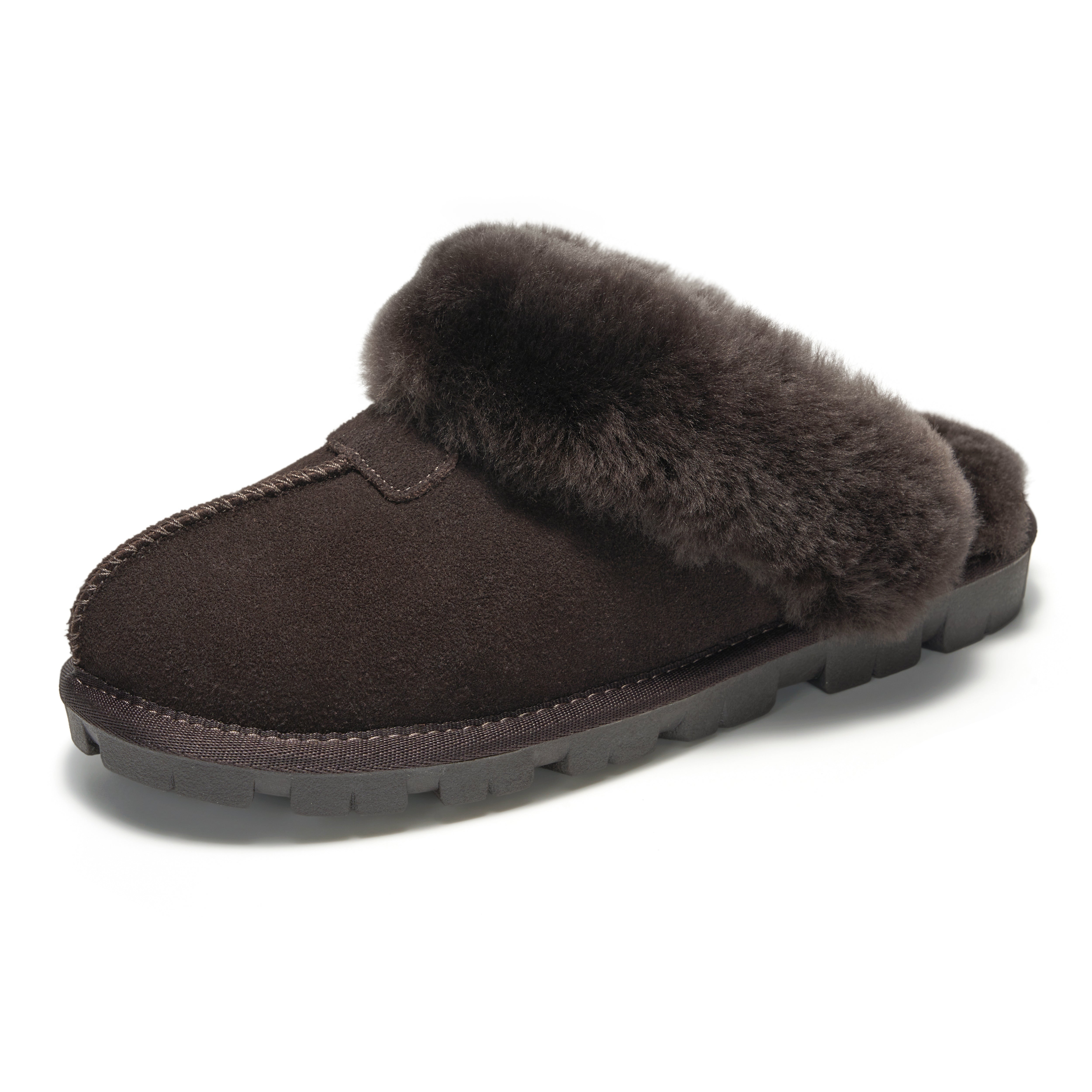 Project Cloud para Mujer | 100 % Cuero Genuino y Forro de Piel Natural Zapatillas Suaves | Espuma Viscoelástica | Antideslizantes - Hedy