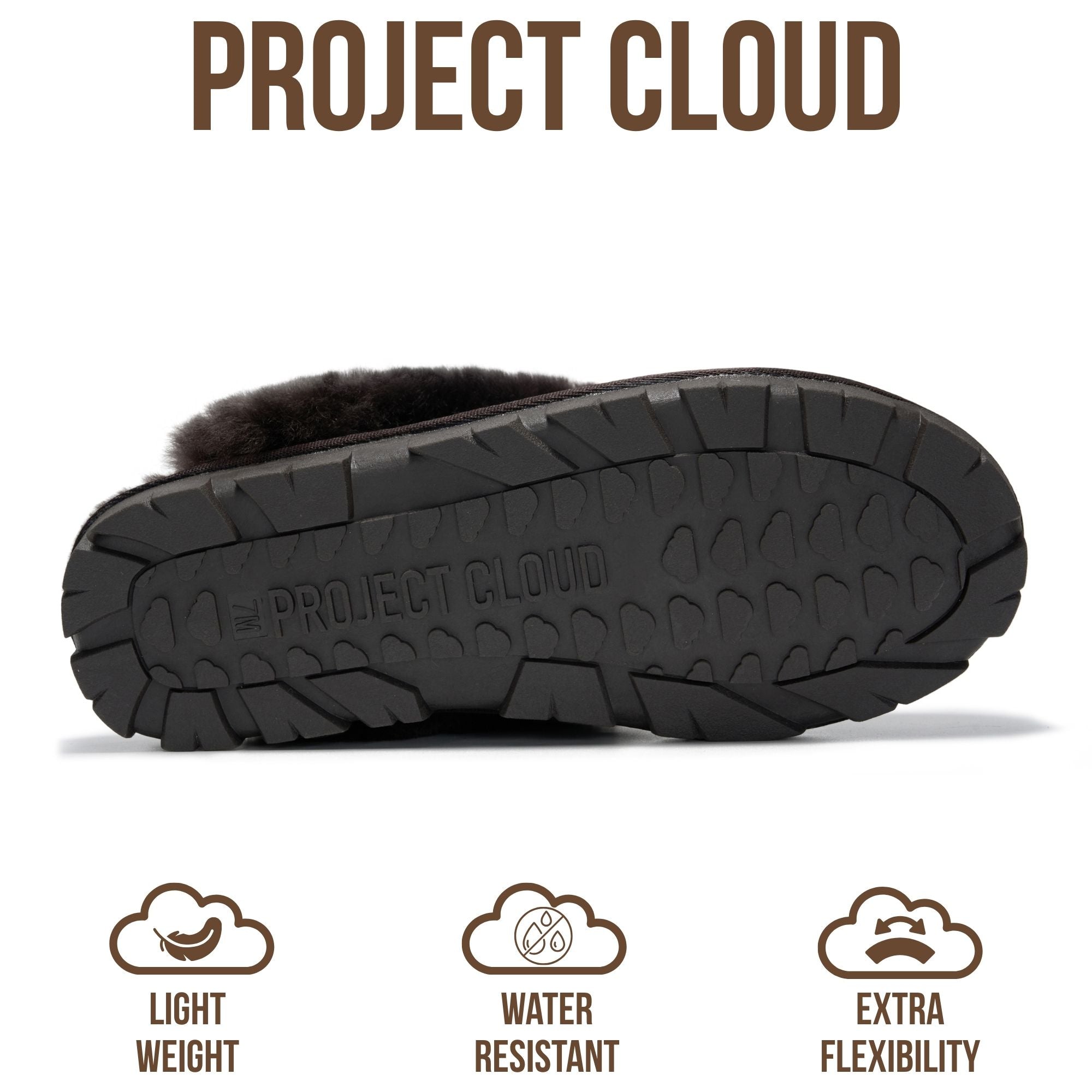 Project Cloud para Mujer | 100 % Cuero Genuino y Forro de Piel Natural Zapatillas Suaves | Espuma Viscoelástica | Antideslizantes - Hedy