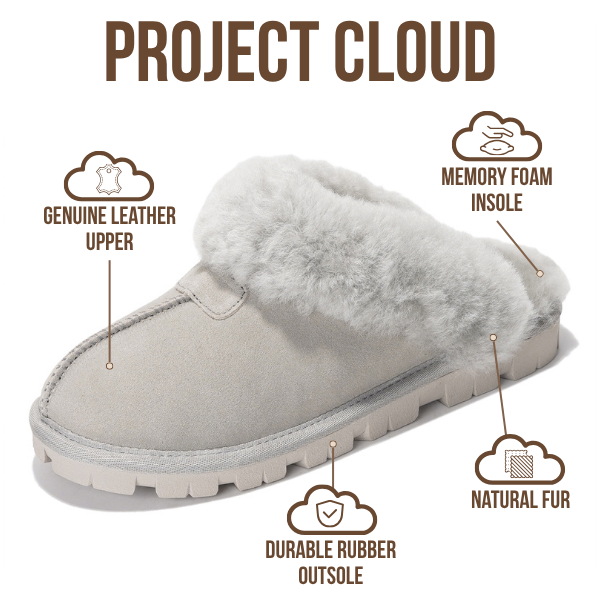 Pantuflas de piel Hedy de Project Cloud: auténtica comodidad y estilo en cualquier lugar 