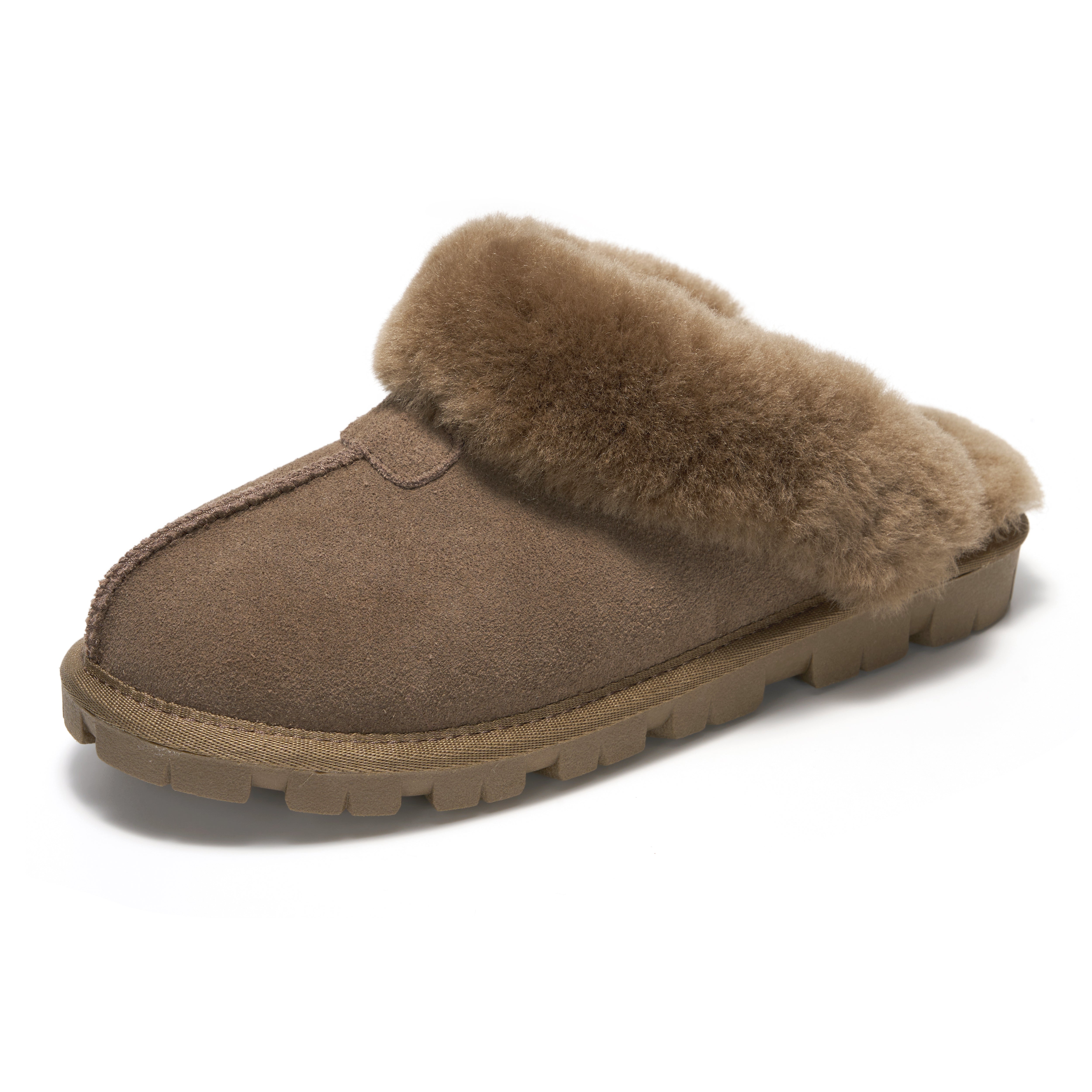 Project Cloud para Mujer | 100 % Cuero Genuino y Forro de Piel Natural Zapatillas Suaves | Espuma Viscoelástica | Antideslizantes - Hedy