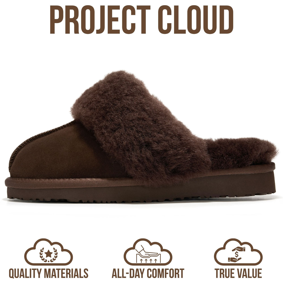 Project Cloud Women's | Shearling & Fuzzy Slippers for Women | Clogs & Mules | Memory Foam | Non-Slip - Henka - Project Cloud - Clogs -Shop Project Cloud premium footwear Now!