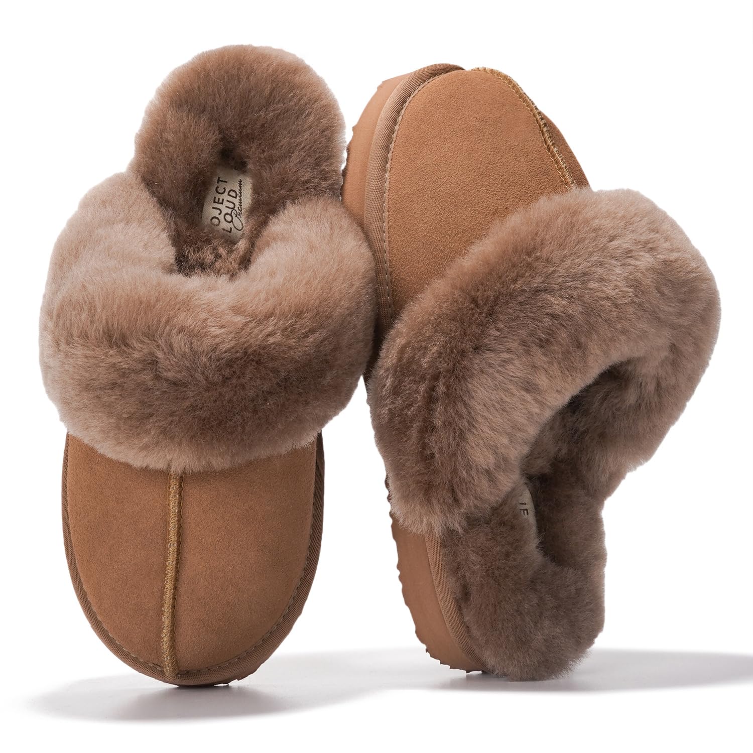 Project Cloud Women's | Shearling & Fuzzy Slippers for Women | Clogs & Mules | Memory Foam | Non-Slip - Henka