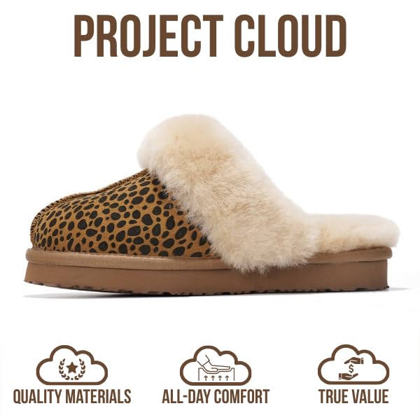 Pantuflas Henka de Project Cloud: gamuza auténtica con comodidad de piel de oveja. 