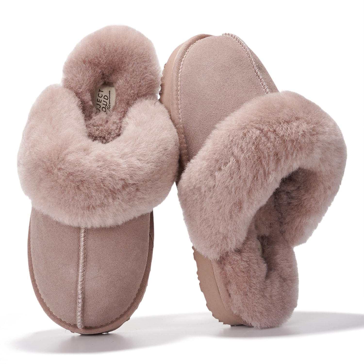 Project Cloud Women's | Shearling & Fuzzy Slippers for Women | Clogs & Mules | Memory Foam | Non-Slip - Henka