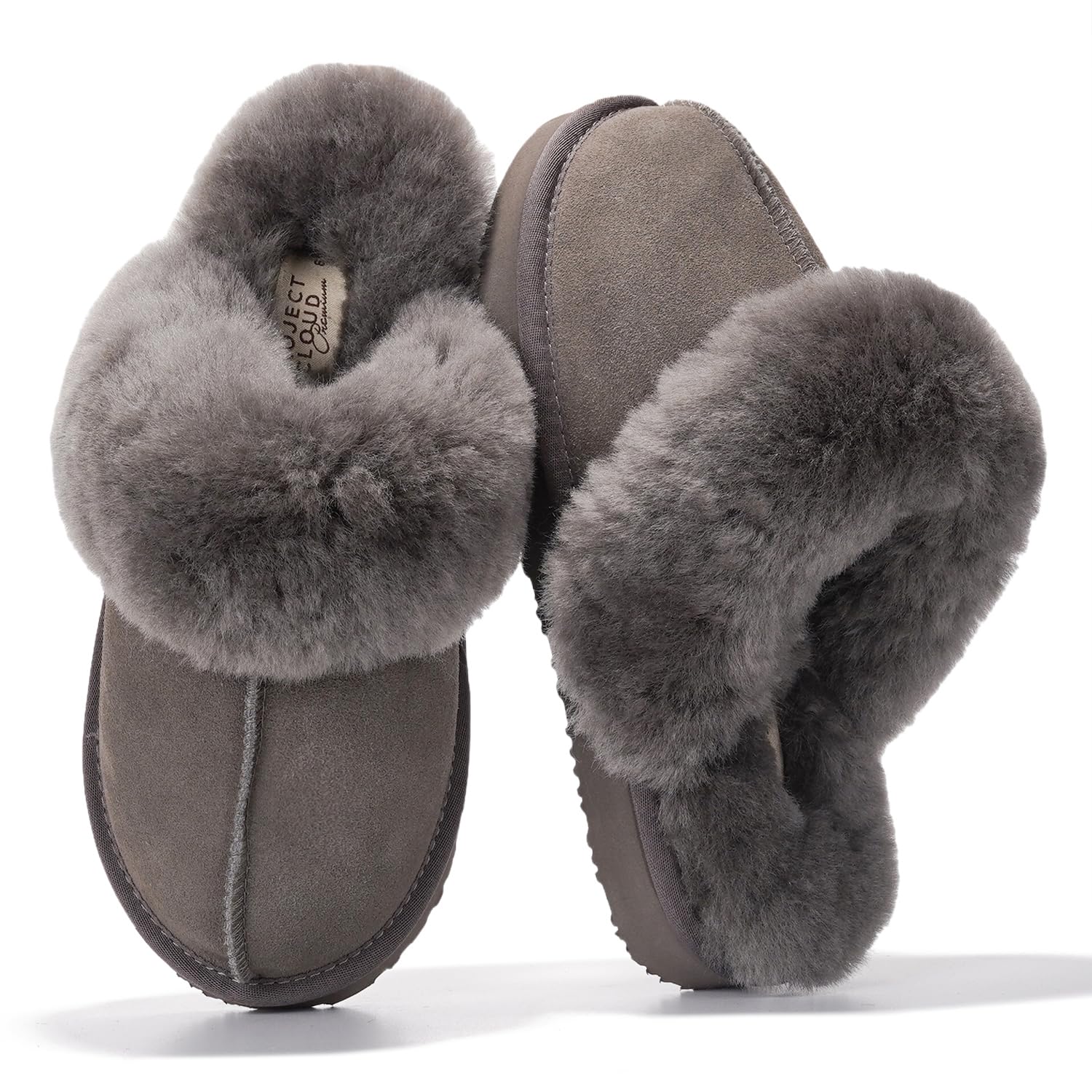 Project Cloud Women's | Shearling & Fuzzy Slippers for Women | Clogs & Mules | Memory Foam | Non-Slip - Henka