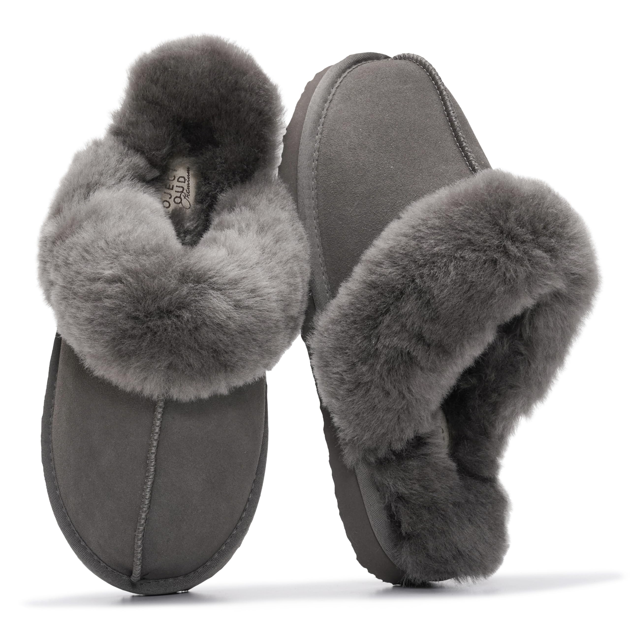Project Cloud Women's | Shearling & Fuzzy Slippers for Women | Clogs & Mules | Memory Foam | Non-Slip - Henka