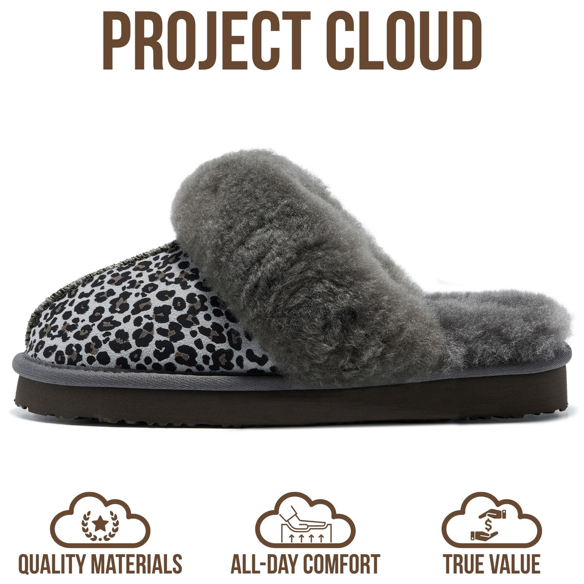 Project Cloud Women's | Shearling & Fuzzy Slippers for Women | Clogs & Mules | Memory Foam | Non-Slip - Henka - Project Cloud - Clogs -Shop Project Cloud premium footwear Now!