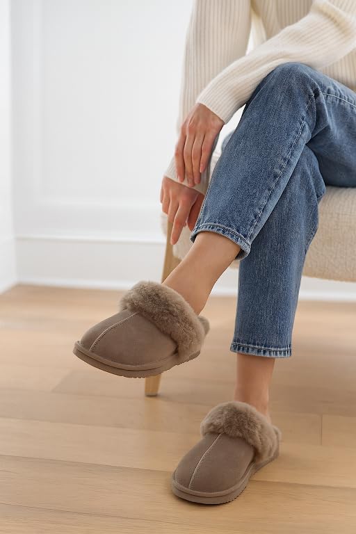 Project Cloud Women's | Shearling & Fuzzy Slippers for Women | Clogs & Mules | Memory Foam | Non-Slip - Henka