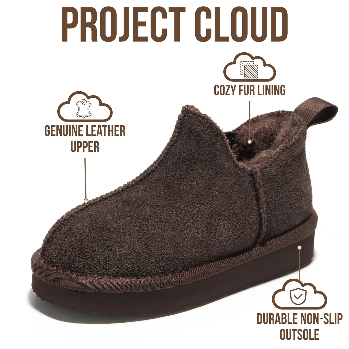 Project Cloud Kids | 100% Genuine Leather Boots for Girls & Boys | Memory Foam Insole | Lightweight | Non-Slip - Henley Kids